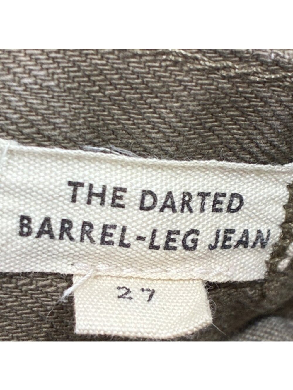 Madewell The Darted Barrel-Leg Jean Mossy Umber Oversized Fit Articulated Knee - Picture 7 of 11